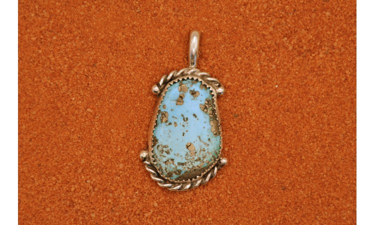 native american pendants with genuine turquoise stones - kateya